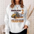 Kinder Traktor Sweatshirt Endlich 2 Jahre: Jetzt Fahre Ich für Jungen Geschenke für Sie