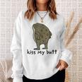 Kiss My Butt Green Frog Sweatshirt Gifts for Her