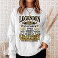 Legenden November 1968 Geboren, 55. Geburtstag Lustiges Sweatshirt Geschenke für Sie