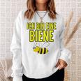 Lustiges Bienen-Motiv Sweatshirt Ich bin eine Biene in Weiß für Imker Geschenke für Sie