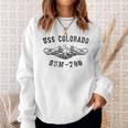 Mens Uss Colorado Ssn-788 Attack Submarine Badge Vintage Sweatshirt Gifts for Her
