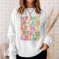 My Son In Law Is My Favorite Child Funny Retro Groovy Family Sweatshirt Gifts for Her