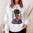 Nurse Life Messy Bun Afro Medical Assistant African American Sweatshirt Gifts for Her