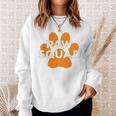 Paw Squad Orange Dog Cat Paw Print Animal Rescue Team Sweatshirt Gifts for Her