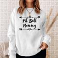 Pit Bull Mommy With Heart And Arrows Men Women Sweatshirt Graphic Print Unisex Gifts for Her