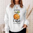 Spring Baby Shower Theme A Little Cutie Is On The Way Orange Sweatshirt Gifts for Her