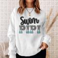 Swim Pipi Swimming Diving Camo Western Fathers Day Sweatshirt Gifts for Her