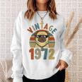 Vintage 47Th Birthday Dog Pug Vintage 1972 Classic Men Women Sweatshirt Graphic Print Unisex Gifts for Her
