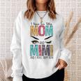 Womens I Have Two Titles Mom & Mimi Floral Mothers Day Sweatshirt Gifts for Her