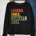 10 Geburtstag Legende Seit Januar 2013 10 Jahre Alt Sweatshirt Geschenke für alte Frauen