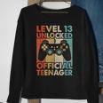 13. Geburtstag Jungen Sweatshirt Level 13 Freigeschaltet Offizieller Teenager Geschenke für alte Frauen