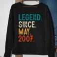 16 Year Old Legend Since May 2007 16Th Birthday Sweatshirt Gifts for Old Women