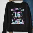 16 Years Of Being Awesome 16 Years Old Tie Dye 16Th Birthday Sweatshirt Gifts for Old Women