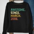 17 Years Old Awesome Since March 2006 17Th Birthday Gifts Sweatshirt Gifts for Old Women