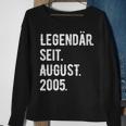 18 Geburtstag Geschenk 18 Jahre Legendär Seit August 2005 Sweatshirt Geschenke für alte Frauen