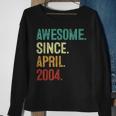 19 Years Old Awesome Since April 2004 19Th Birthday Sweatshirt Gifts for Old Women