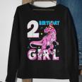 2 Years Old Gifts Two 2Nd Birthday Girl DinosaurRex Party Sweatshirt Gifts for Old Women