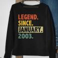 20 Geburtstag Legende Seit Januar 2003 20 Jahre Alt Sweatshirt Geschenke für alte Frauen