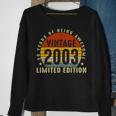 2003 Limitierte Auflage Sweatshirt, 20 Jahre Toll Sein, 20. Geburtstags Tee Geschenke für alte Frauen