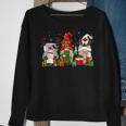 Nurse Christmas Gnomes Cute Xmas Scrub Top For Nurses Women  Men Women Sweatshirt Graphic Print Unisex