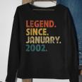 21 Year Old Gift Legend Since January 2002 21St Birthday V2 Sweatshirt Gifts for Old Women