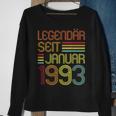 30 Geburtstag Vintage 30 Jahre Legendär Seit Januar 1993 Sweatshirt Geschenke für alte Frauen