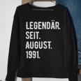 32 Geburtstag Geschenk 32 Jahre Legendär Seit August 1991 Sweatshirt Geschenke für alte Frauen