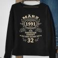 32 Geburtstag Geschenk Mann Mythos Legende März 1991 Sweatshirt Geschenke für alte Frauen