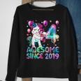 4 Years Old Unicorn Flossing 4Th Birthday Girl Unicorn Party V5 Sweatshirt Gifts for Old Women