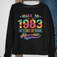 40 Year Old Gifts Made In 1983 Vintage 40Th Birthday Tie Dye Sweatshirt Gifts for Old Women
