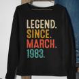 40 Years Old Vintage Legend Since March 1983 40Th Birthday Sweatshirt Gifts for Old Women