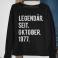 46 Geburtstag Geschenk 46 Jahre Legendär Seit Oktober 1977 Sweatshirt Geschenke für alte Frauen