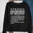 5 Things You Should Know About My Employees Funny Job Sweatshirt Gifts for Old Women