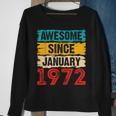 51 Year Old Awesome Since Januar 1972 51 Geburtstag Geschenke Sweatshirt Geschenke für alte Frauen