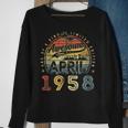 65 Year Old Awesome Since April 1958 65Th Birthday Sweatshirt Gifts for Old Women