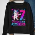 7 Years Old Flossing Unicorn Gifts 7Th Birthday Girl Party Sweatshirt Gifts for Old Women
