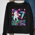 7 Years Old Unicorn Flossing 7Th Birthday Girl Unicorn Party Sweatshirt Gifts for Old Women