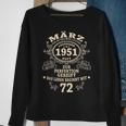 72 Geburtstag Geschenk Mann Mythos Legende März 1951 Sweatshirt Geschenke für alte Frauen