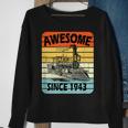 78Th Birthday Vintage Model Train Awesome Since 1943 Age 78 Sweatshirt Gifts for Old Women