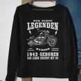 80. Geburtstag Biker Sweatshirt 1943 V2 Motorrad Chopper für Männer Geschenke für alte Frauen