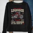 80. Geburtstag Biker Sweatshirt, Herren 1943 Motorrad Chopper Geschenke für alte Frauen