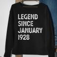 95 Geburtstag Männer Frauen Legende Seit Januar 1928 Langarm Sweatshirt Geschenke für alte Frauen