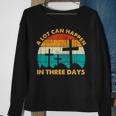 A Lot Can Happen In Three Days Cross Vintage Classic Sweatshirt Gifts for Old Women