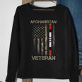 Afghanistan Veteran American Us Flag Proud Army Military Sweatshirt Gifts for Old Women