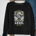 Akhil Name- In Case Of Emergency My Blood Sweatshirt Gifts for Old Women