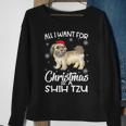 All I Want For Christmas Is A Shih Tzu Dog Lover Gifts Xmas Men Women Sweatshirt Graphic Print Unisex Gifts for Old Women