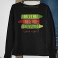 All Is Calm Cute Crayon Funny Christmas Teacher Xmas Holiday Men Women Sweatshirt Graphic Print Unisex Gifts for Old Women