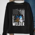 American Flag Welder Funny Patriotic Fathers Day Gift V2 Sweatshirt Gifts for Old Women