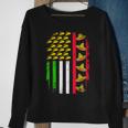 American Mexican Flag With Sombrero And Taco Cinco De Mayo Sweatshirt Gifts for Old Women