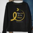 Aunt Uncle Wear Gold For My Niece Childhood Cancer Awareness Sweatshirt Gifts for Old Women